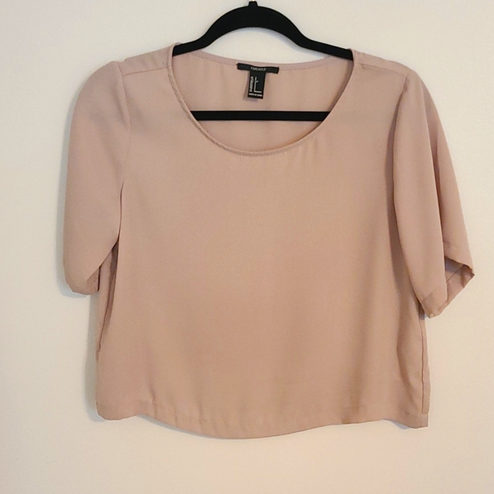 Short Sleeved Cropped Blouse